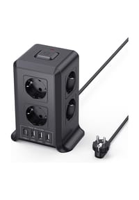 MANIKE - Sameriver 8-Fach Steckdosenleiste mit Schalter, Mehrfachsteckdose mit 4 USB Ports & Überspannungsschutz, 2M Verlängerungskabel, Steckdosenleiste - 