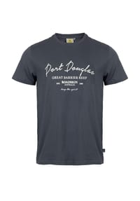 ROADSIGN® australia - Herren T-Shirt Port Douglas mit Puffy Print & Rundhalsausschnitt - anthrazit