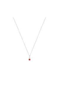 Prinzessin Lillifee - Kette mit Anhänger für Mädchen, 925 Sterling Silber, Zirkonia synth. | Geburtsstein - Apricot