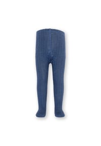 KITE - Kinder Zopfmuster Strumpfhose Navyblau Bio-Baumwolle - blau