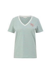 s.Oliver - T-Shirt, V-Ausschnitt, für Damen - 25G0  ORANGE