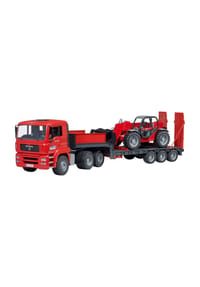 bruder® - Spielzeugauto MAN TGA LKW mit Tieflader und Manitou Teleskoplader - mehrfarbig