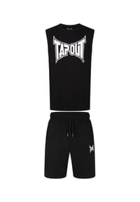 TAPOUT® - Herren ärmelloses T-Shirt & Shorts Set normale Passform DIEGO - Black