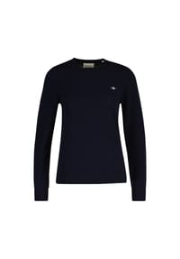 GANT - Damen Strickpullover - WOOL COTTON C-NECK, Wolle, Rundhals - Creme