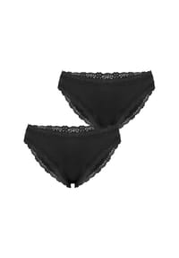 nur die - Brasilslip Invisible Seamless Lace - SCHWARZ