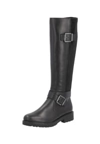 Glattleder Stiefel - Schwarz