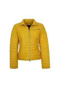 JILANI - Damen Lederjacke Steppjacke Lammnappa gelb - gelb