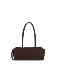 KAZAR STUDIO - Schultertaschen aus Wildleder in einem tiefen Braunton - Dunkelbraun