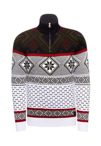 RUSTY NEAL - Strickpullover mit winterlichem Muster - Schwarz