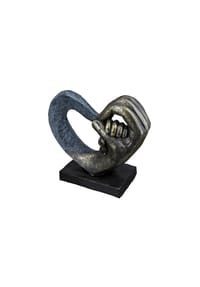 GILDE - Skulptur "Hands of Love" - braun