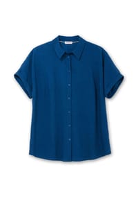 sheego - Hemdbluse - blaubeere