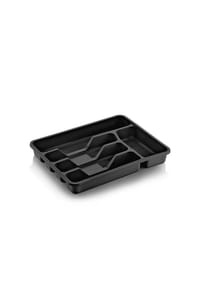 MICHELINO - Michelino Besteckkasten in Schwarz - Schubladeneinsatz 38,5 × 31 × 7 c - Schwarz 38,5 × 31 × 7 cm