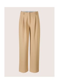 MADELEINE - Kurzgröße: Palazzohose mit weitem Bein - beige