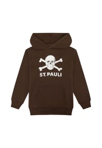 FC ST. PAULI - Hoodie St. Pauli, Küngurutasche, für Kinder - BRAUN