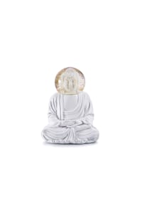DONKEY - Schneekugel Summerglobe The Buddha, Weiß, 15 cm - Grau