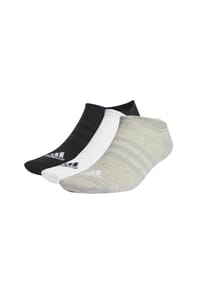 adidas - Unisex Sneaker Socken, 3er Pack - Sportswear Thin No-Show, Logo, einfarbig - BLACK/WHITE