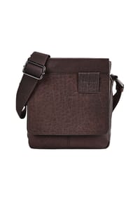 strellson HYDE PARK 1.0 - Umhängetasche, Leder, Reißverschluss - 702 DARKBROWN