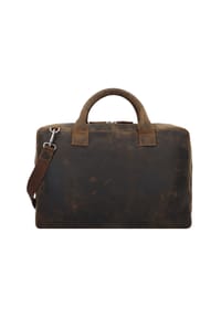 PLEVIER® Retro - Retro Adler Aktentasche Leder 42 cm Laptopfach - dunkelbraun