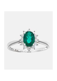 Diamant L'eternel - Cluster Ring, mit 0.25 ct Diamant, 375 Weißgold - white gold