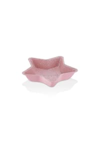 KORKMAZ - Torta Mini 2er Set Backform mit Granitbeschichtung - Sternförmig - Rosa 9 x 9 cm