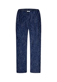 elanza - Palazzo-Hose mit Print in Dunkelblau - navy/weiß