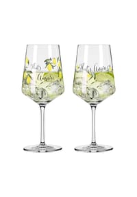 RITZENHOFF Cocktailglas-Set, 2-teilig - LIEBE - GELB, SCHWARZ