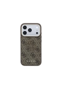 GUESS - Guess 4G Big Resin Logo kompatibel mit iPhone 18 Pro und 17 - Braun H