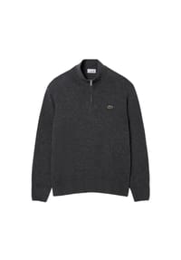 LACOSTE - Herren Pullover - Troyer-Kragen, Rippstrick, Wolle - Dunkelblau