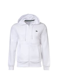 LACOSTE - Herren Sweatjacke mit Kapuze - Zipper, aufgerautes Fleece, Baumwoll-Mix - Blau