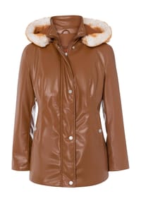 Sieh an! - Lederimitat-Jacke - cognac