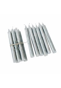 LOBERON Kerzen 12er Set - Kerze 12er Set Bauceau silber - silber