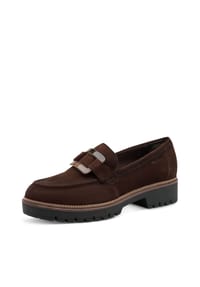 Tamaris - Loafer, Leder, Zierschnalle, für Damen - 003 BLACK LEATHER