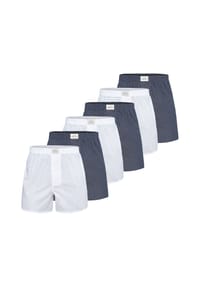 Lakeford & Sons - Boxer American Boxershorts Herren 6-Pack in klassischen Designs - dunkelblau/hellblau