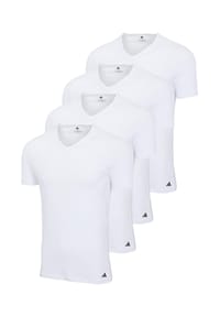 adidas - Unterhemd / Shirt Kurzarm 4er Pack Active Flex Cotton - Schwarz