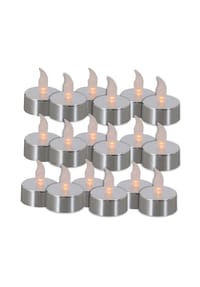 näve Leuchten - 18er-Set LED Kerzen - silber