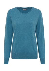 GALERIA - Seide-Kaschmir Pullover "Madrid", Rundhals-Ausschnitt, für Damen - AQUA