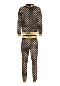 LONSDALE™ - Herren Trainingsanzug schmale Passform BOSWALL - Black/Yellow/White