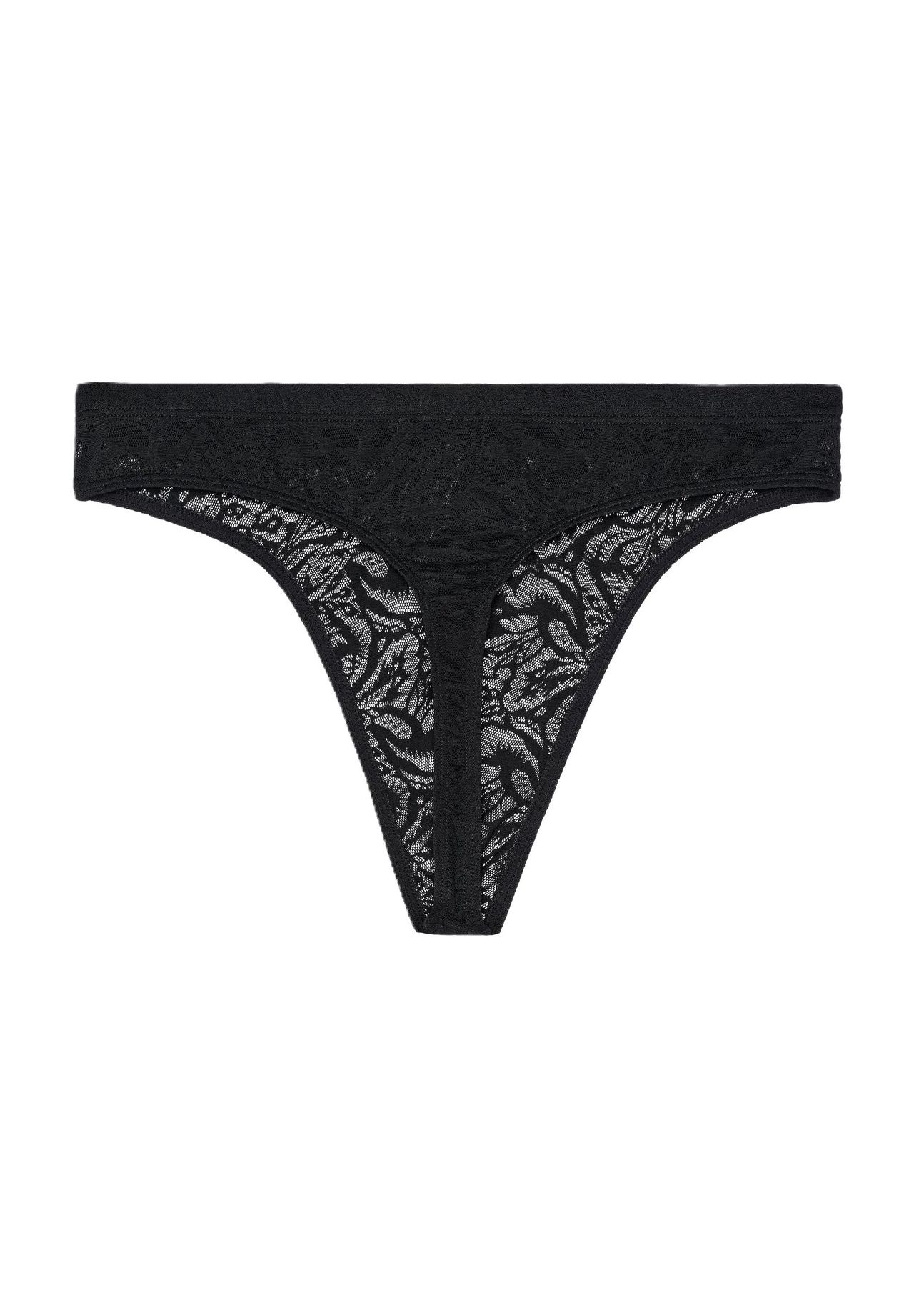 Hom Herren Schwarz G-String Free Cut Lace 402886, L - Image 4