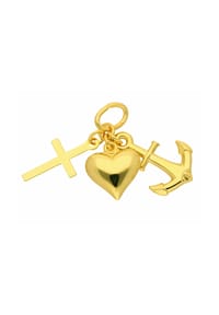 Adelia's - Adelia's Anhänger Glaube-Liebe-Hoffnung 585 Gold ( 14K ) – Goldanhänger Glaube-Liebe-Hoffnung - gold
