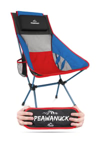 normani® - Ultraleichter Campingstuhl Pewanuck - Anthrazit/Rot