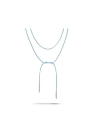 Thomas Sabo - Textilkette hellblau - silberfarben, türkis
