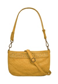 Samantha Look - Umhängetasche Echt Leder, Made In Italy - cognac