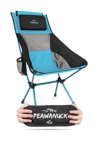 normani® - Ultraleichter Campingstuhl Pewanuck - Anthrazit/Rot