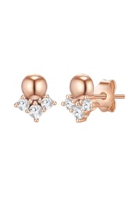 GLANZSTÜCKE MÜNCHEN - Damen Ohrringe aus 925/- Sterling Silber in Roségold mit Zirkonia - roségold