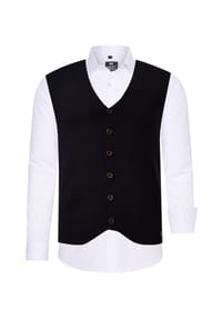 RUSTY NEAL® - Hemd mit Weste - Anthrazit