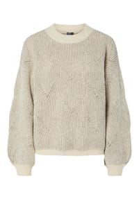 PIECES - Pullover "Jenna", Rippblende, für Damen - 188926008 WHITECA