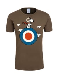 LOGOSHIRT® - T-Shirt Slimfit Peanuts Snoopy Target - fresh yellow