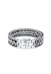 KUZZOÍ - Armband Herren Panzerarmband Kastenverschluss 925Er Silber - Silber