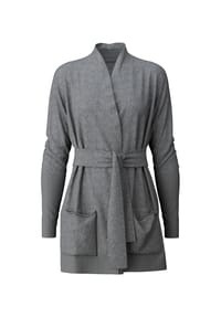 CALIDA - Damen Strickjacke aus Schurwolle The Cosy Collection - cosy grey melé