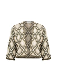CARTOON - Strick-Cardigan mit Jacquard - Khaki/Beige